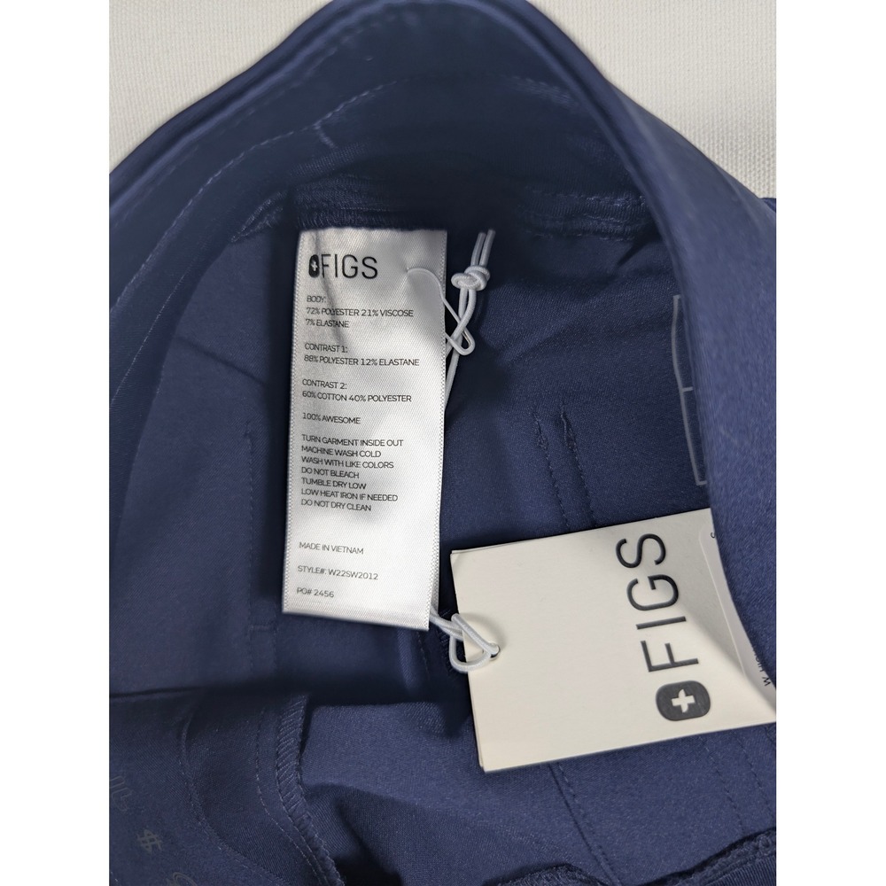 FIGS Scrub Pants Womens Small Navy Zamora High Waisted Yoga Jogger W22SW2012 NEW - Picture 3 of 11